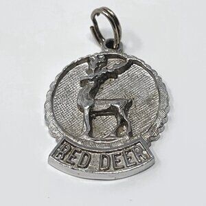 Red Deer Sterling Silver Charm Pendant